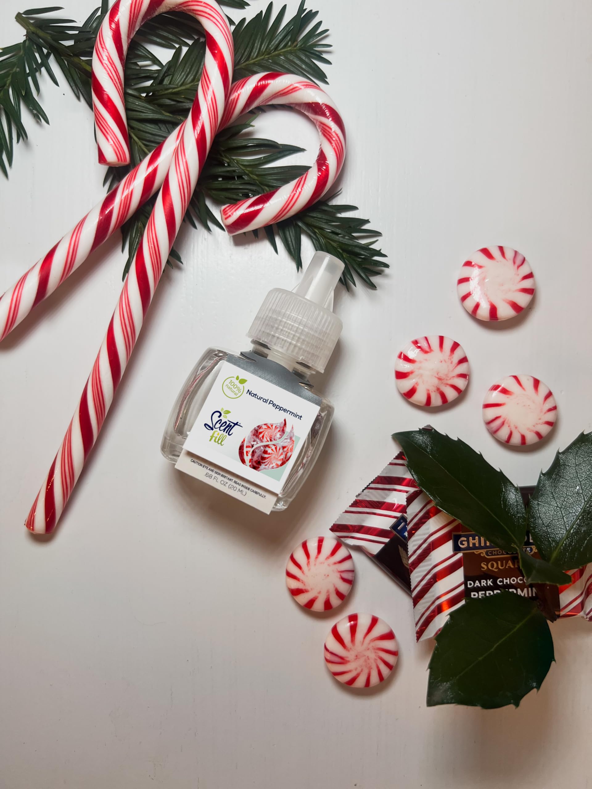 Scent Fill 100% natural peppermint oil offers a clean, allergen-friendly scent
