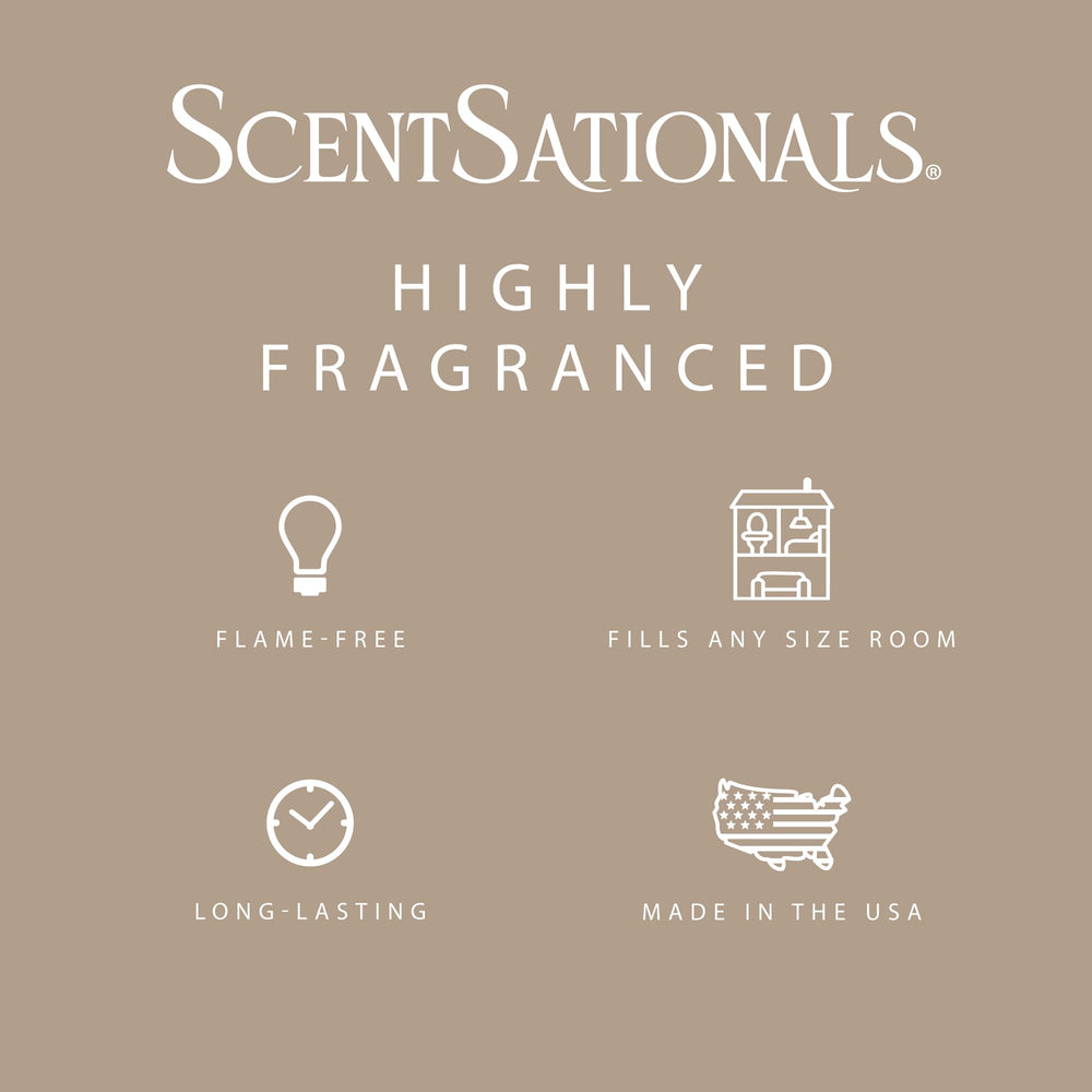 Scentsationals Cuddle Up Spicy Nutmeg Cedar wax cubes evoke comforting warmth for gatherings