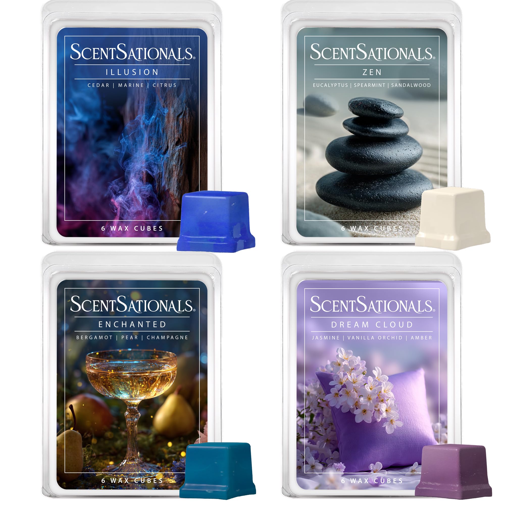 Scentsationals Tranquility Zen cubes emit a calming aroma for peaceful rooms