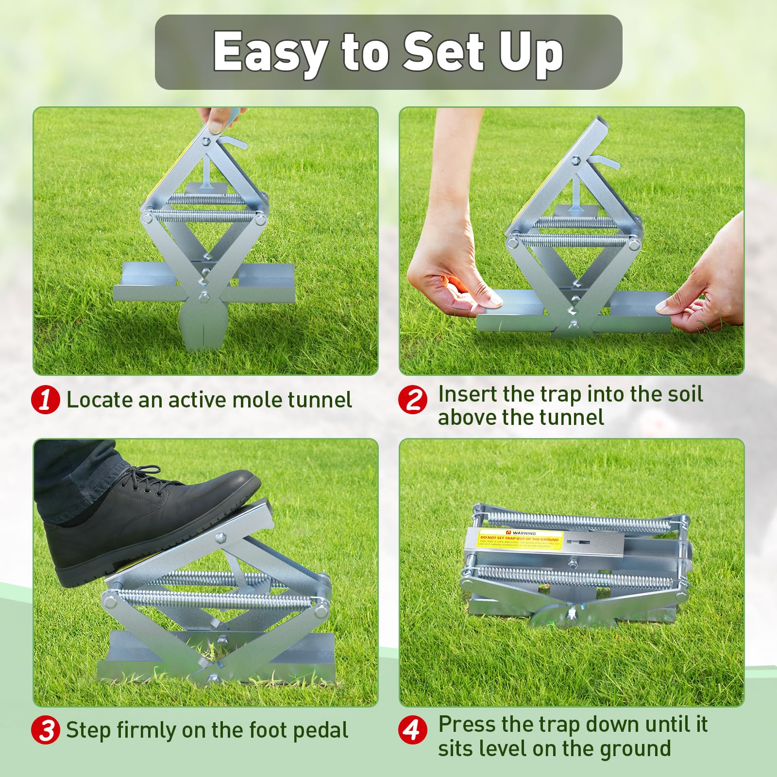 Schadro Mole Trap eco-friendly design with non-toxic materials
