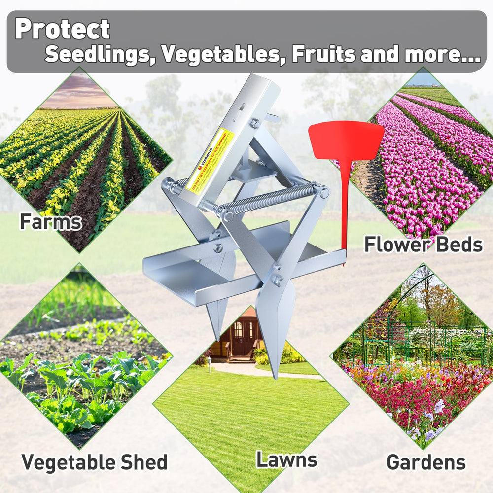 Schadro Mole Trap poultry-pet safe feature preventing above-ground triggers
