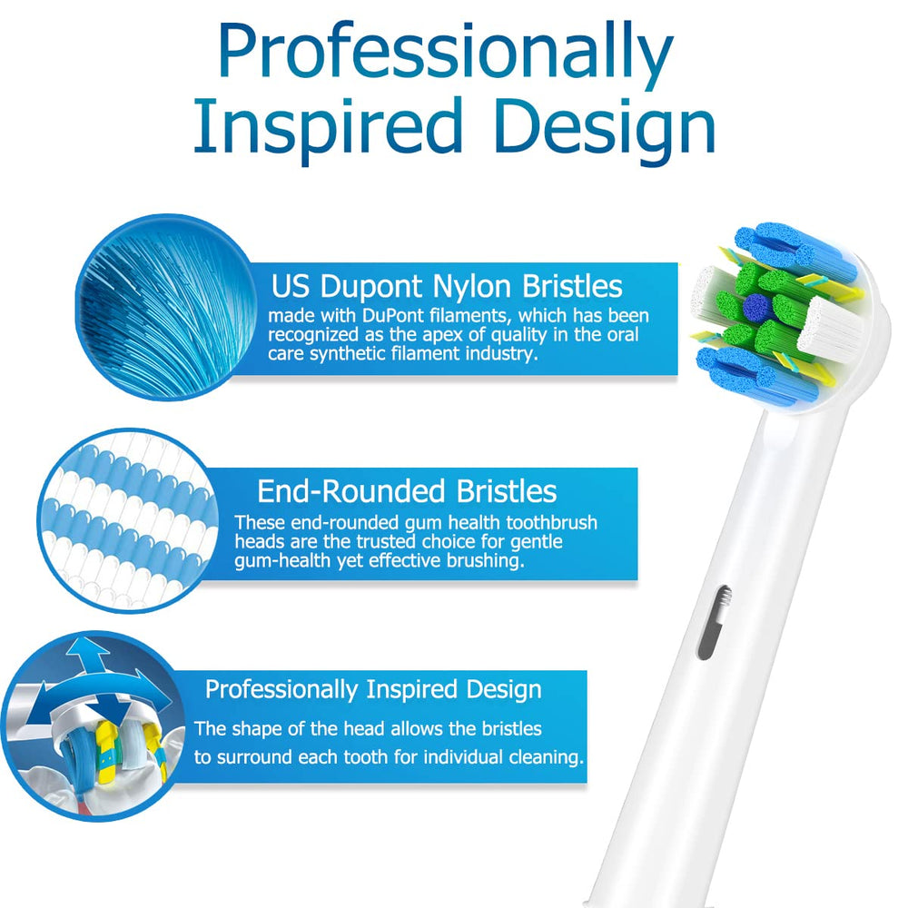 Dense round bristles polish tooth surfaces for thorough coverage across all teeth.