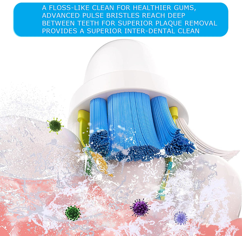 Schallcare color-code ring helps families identify heads for brushing routines.