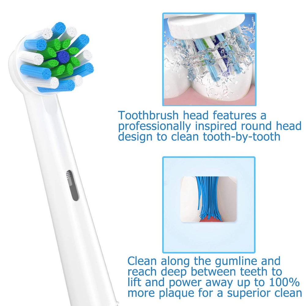 Schallcare precision head offers tooth-by-tooth cleaning with soft bristles for daily care.