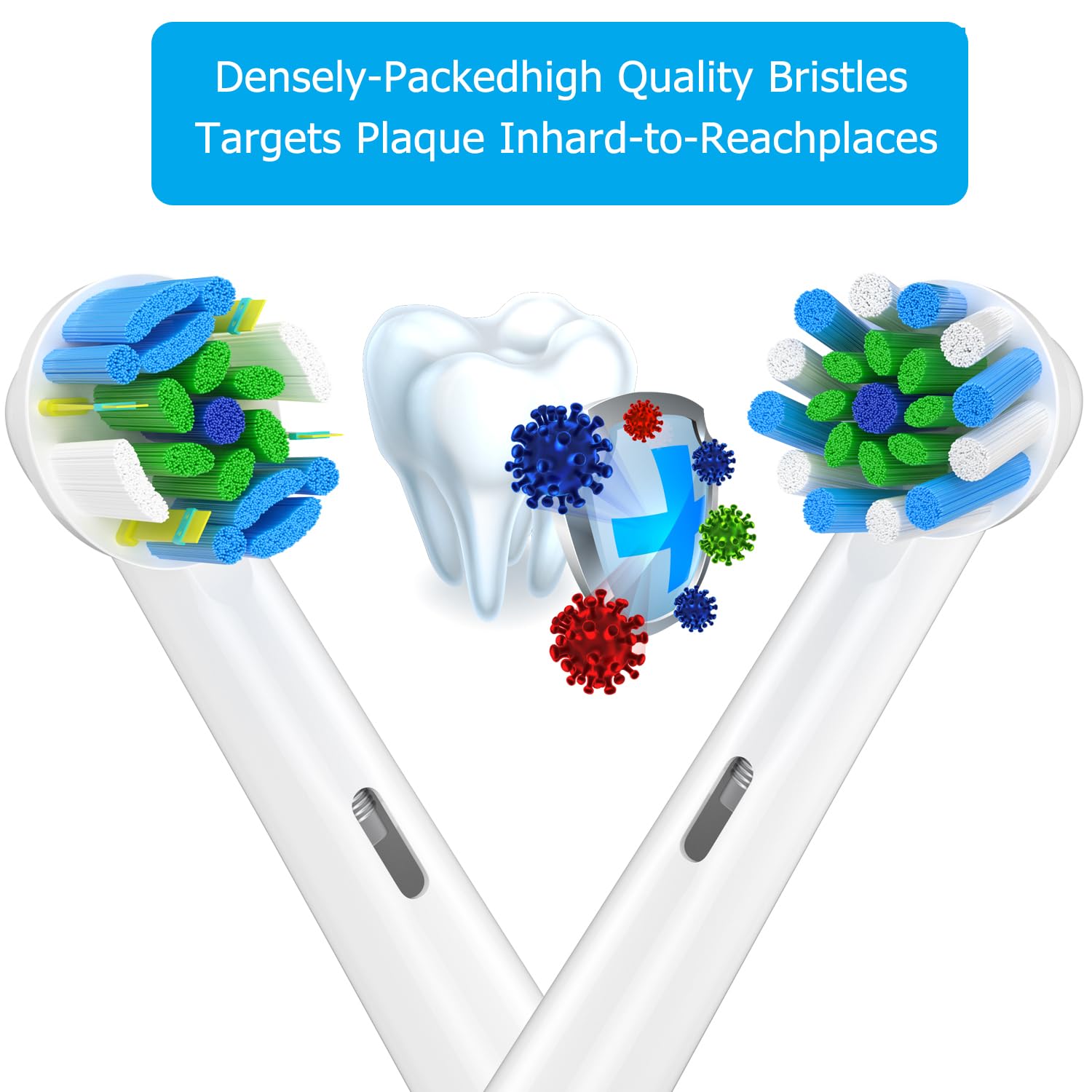 Schallcare sensitive head provides gentle full-mouth cleaning for sensitive gums and teeth.