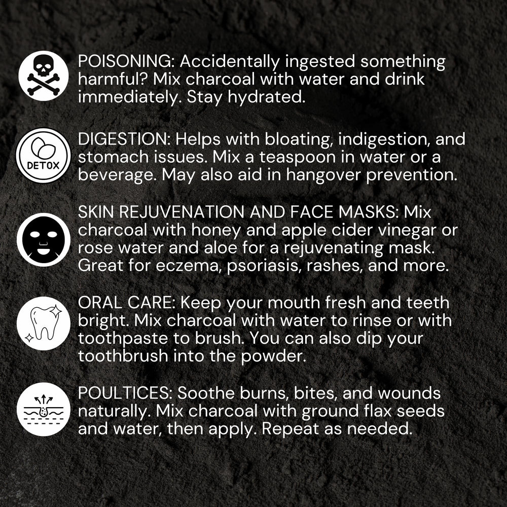 Schizandu Organic Charcoal Powder coconut-origin visual, natural coconut charcoal