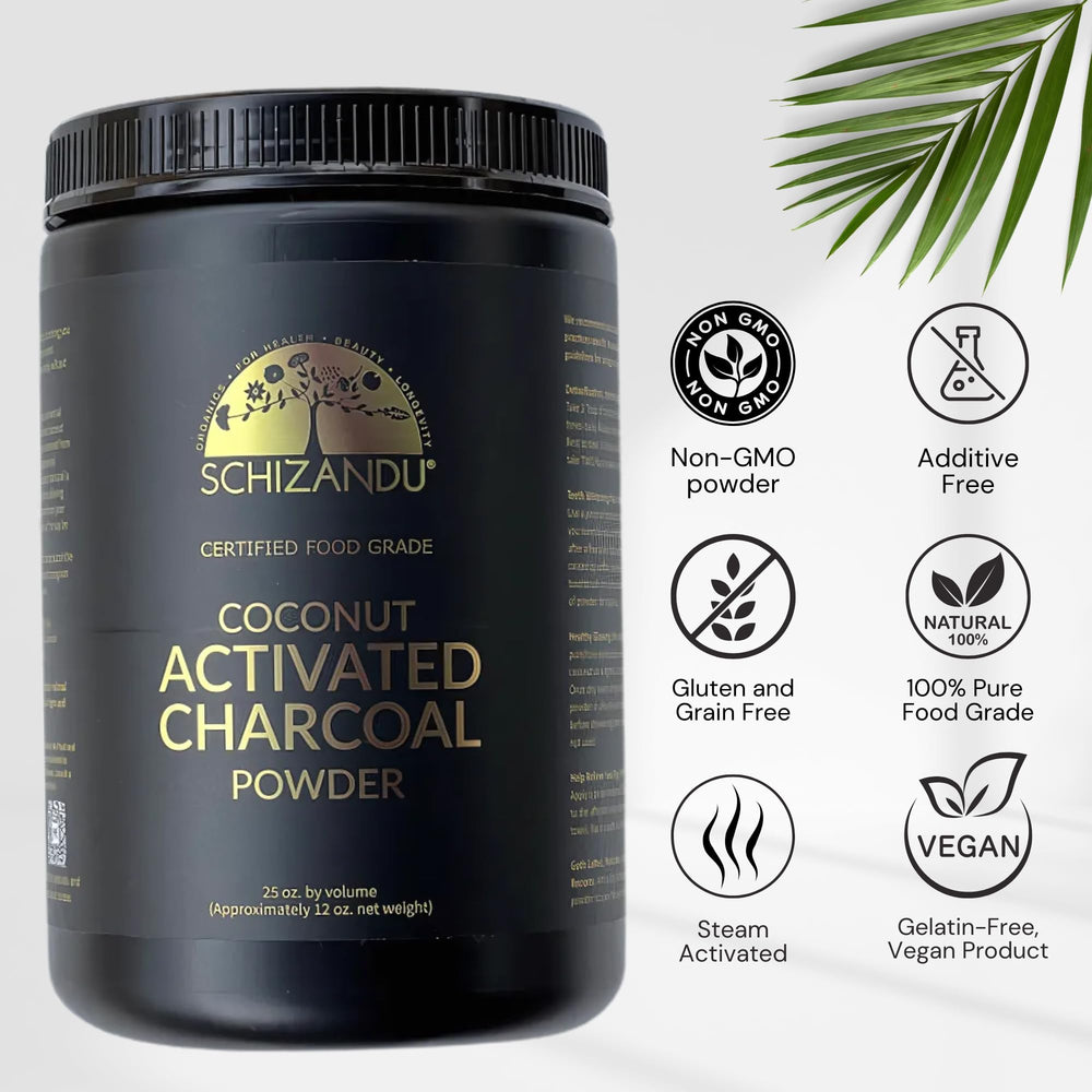 Schizandu Organic Charcoal Powder pouring, easy interior cleansing and freshness