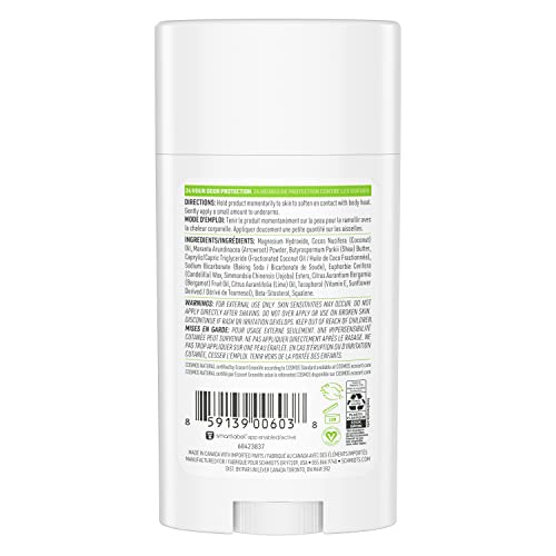Schmidt's Bergamot & Lime stick close-up illustrating smooth, non-greasy application.