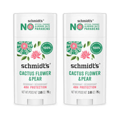 Schmidt's cactus flower and pear deodorant stick provides all-day natural odor protection
