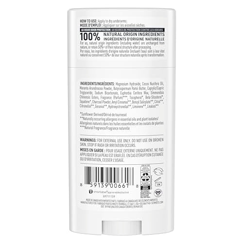 Schmidt's Charcoal Magnesium deodorant packaging highlights vegan and cruelty-free credentials.