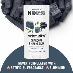 Schmidt's Charcoal Magnesium deodorant underarm application in use.
