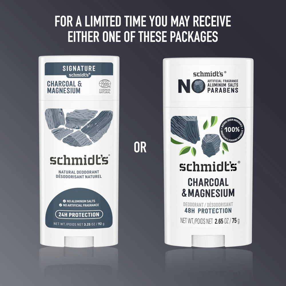 Vegan and cruelty-free badge on Schmidt's packaging.