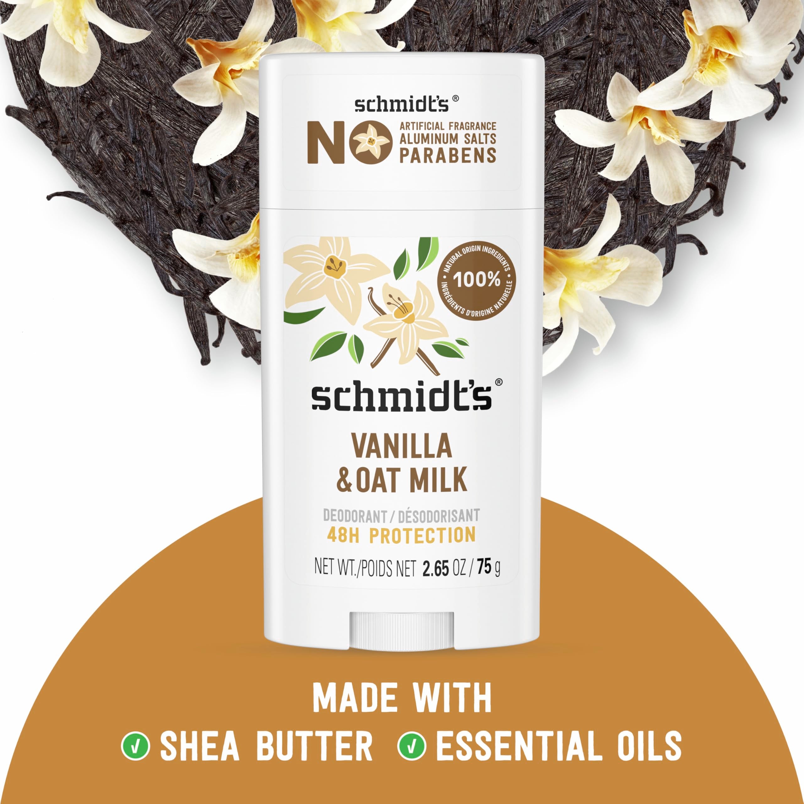 Schmidt's Vanilla & Oat Milk scent profile with vanilla and essential oils