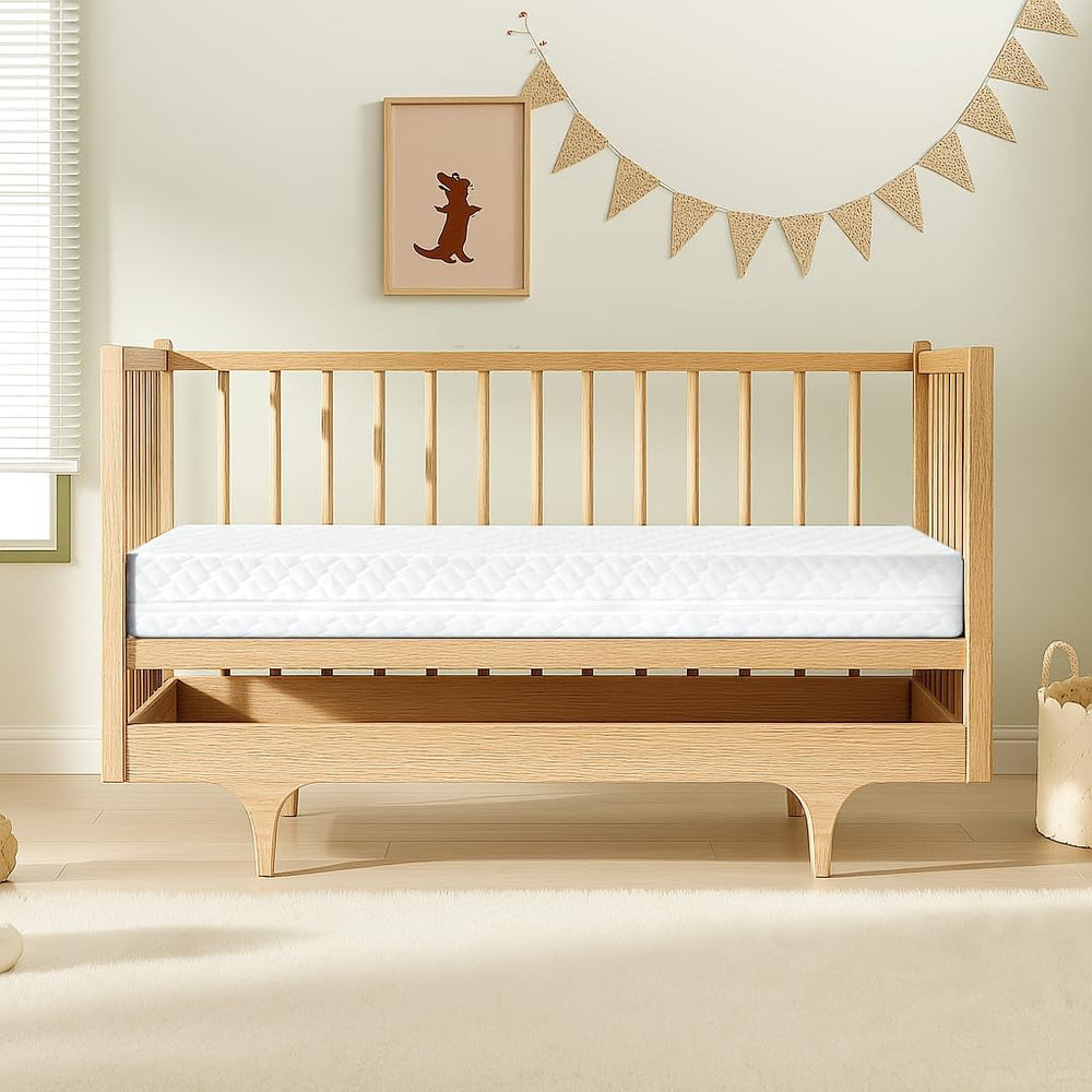 SCHNAUZER HOME fits standard cribs and converts for toddler beds