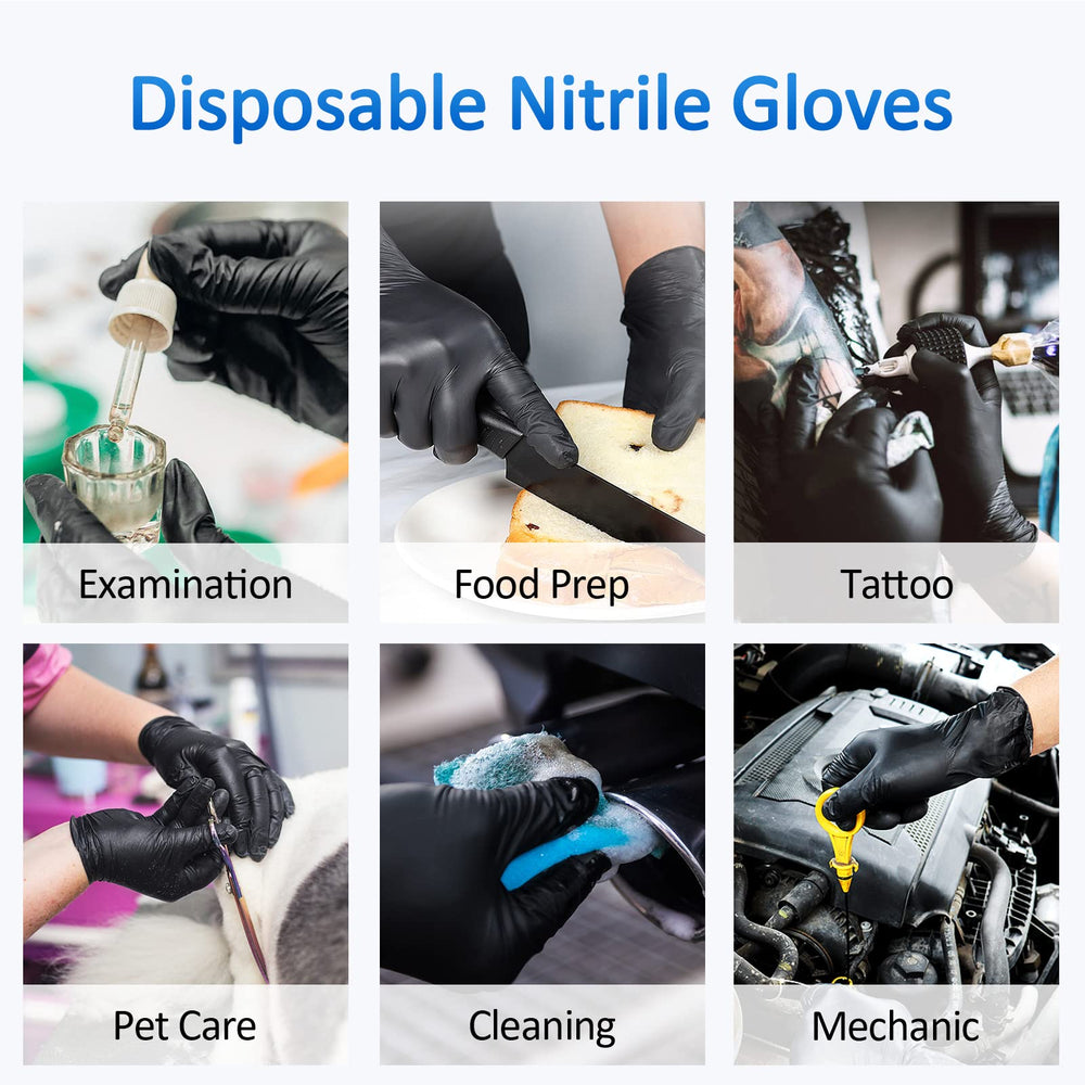 Schneider black gloves in kitchen setting emphasize food-safe prep and hygiene