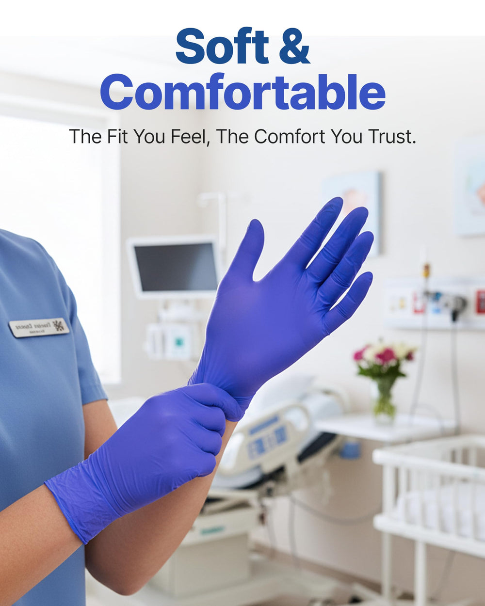 Schneider purple nitrile gloves in kitchen cleaning scenario