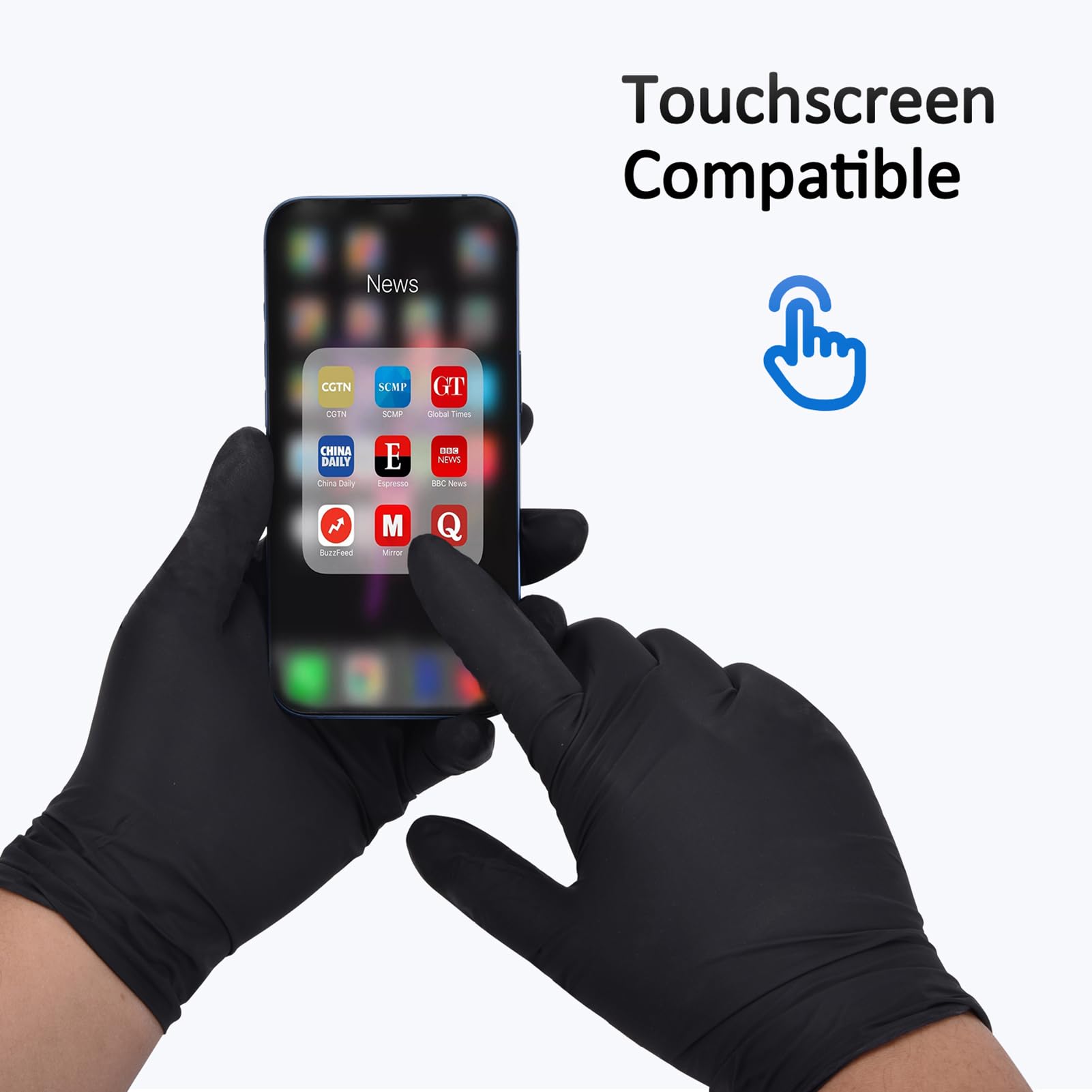 Powder-free Schneider gloves with black color and latex-free comfort
