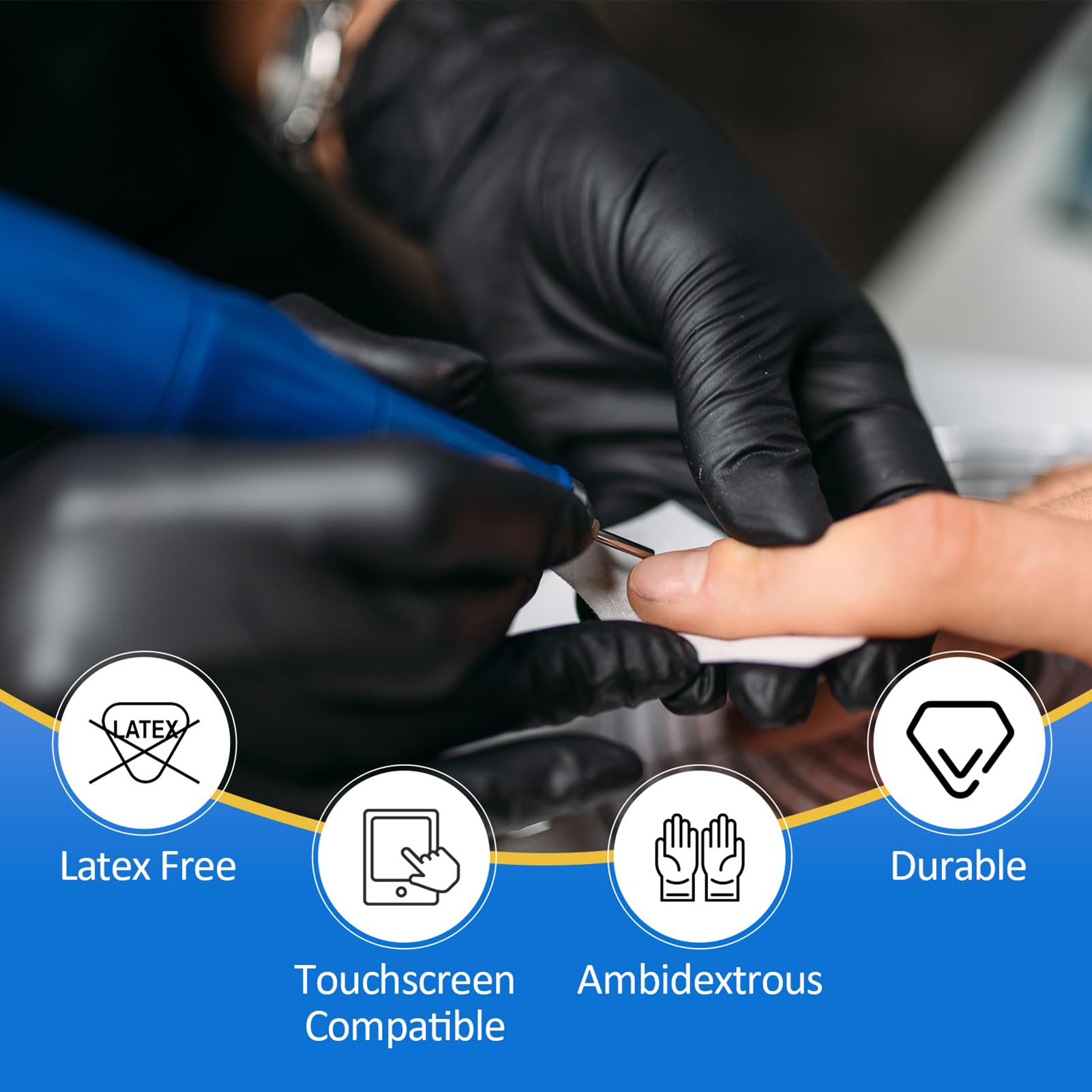 Close-up of Schneider gloves texture for secure, tactile grip