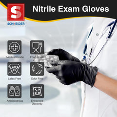 Close-up of Schneider gloves showing textured fingertips for grip