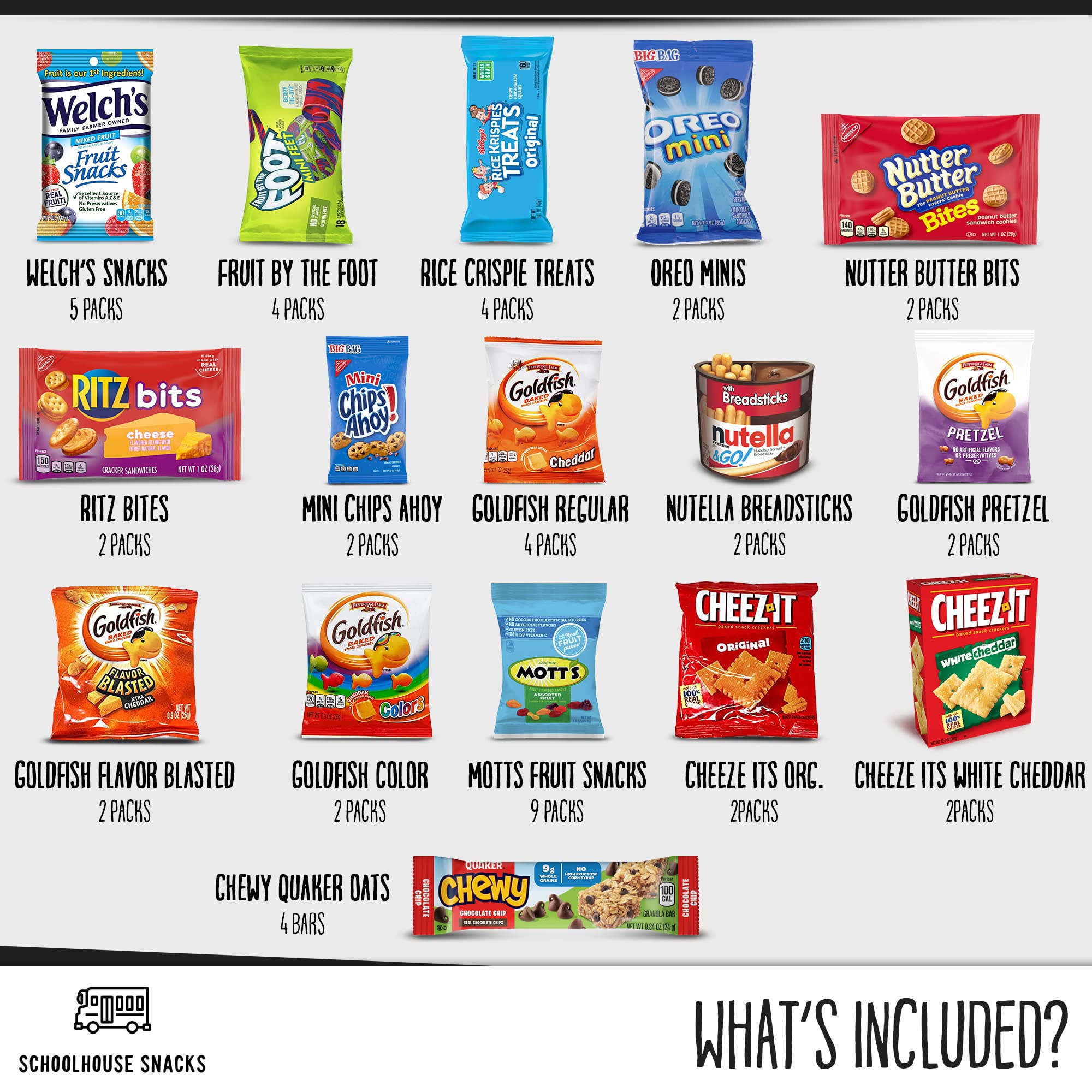 Schoolhouse Snacks kids lunchbox collection with a variety of kid-friendly bites.