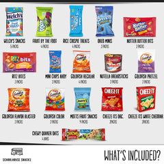 Schoolhouse Snacks kids lunchbox collection with a variety of kid-friendly bites.