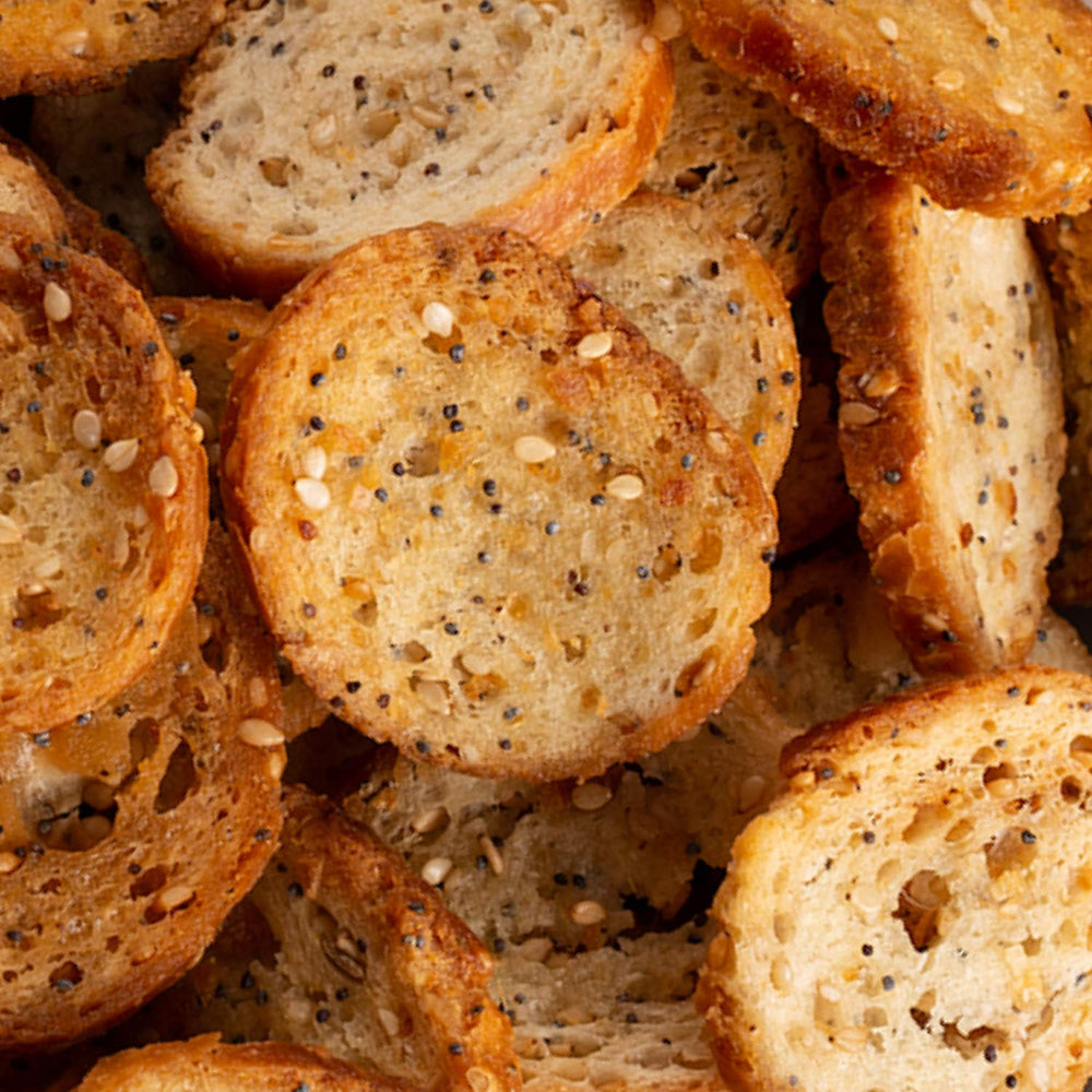 Schwartz Brothers Bakery twice-baked chips highlight extra crunch texture.