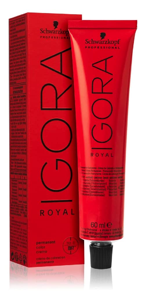 Schwarzkopf Igora Royal 4-0 color application for natural gray blending