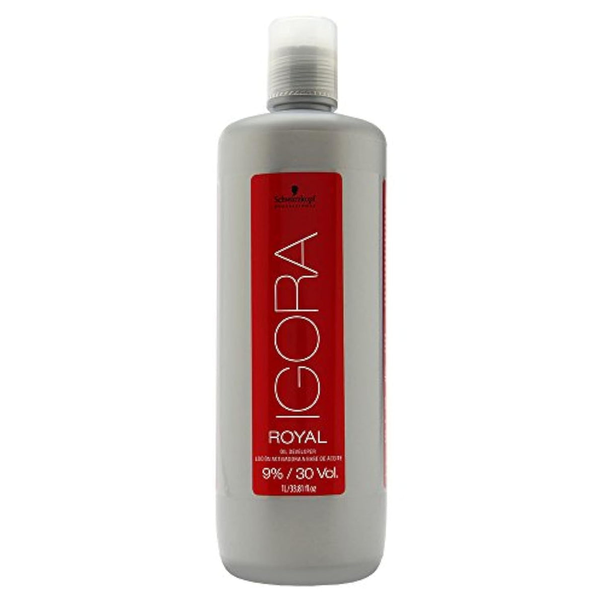 Schwarzkopf Igora Royal 30 vol developer bottle for even lift and rich color preparation