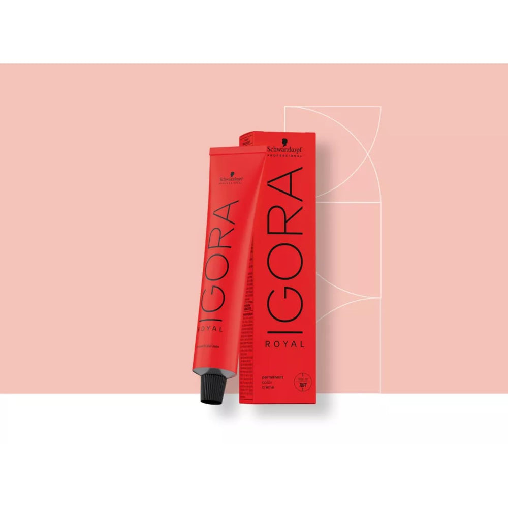 Schwarzkopf Igora Royal Nude Tones branding and packaging on display
