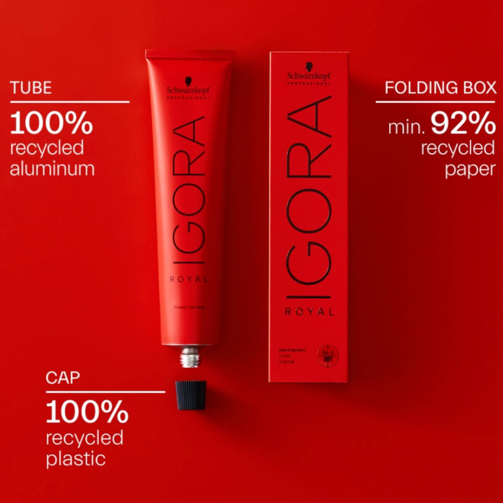 Schwarzkopf Igora Royal Nude Tones color protect foil pack communicates safety during processing