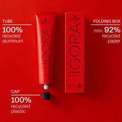 Schwarzkopf Igora Royal Nude Tones color protect foil pack communicates safety during processing