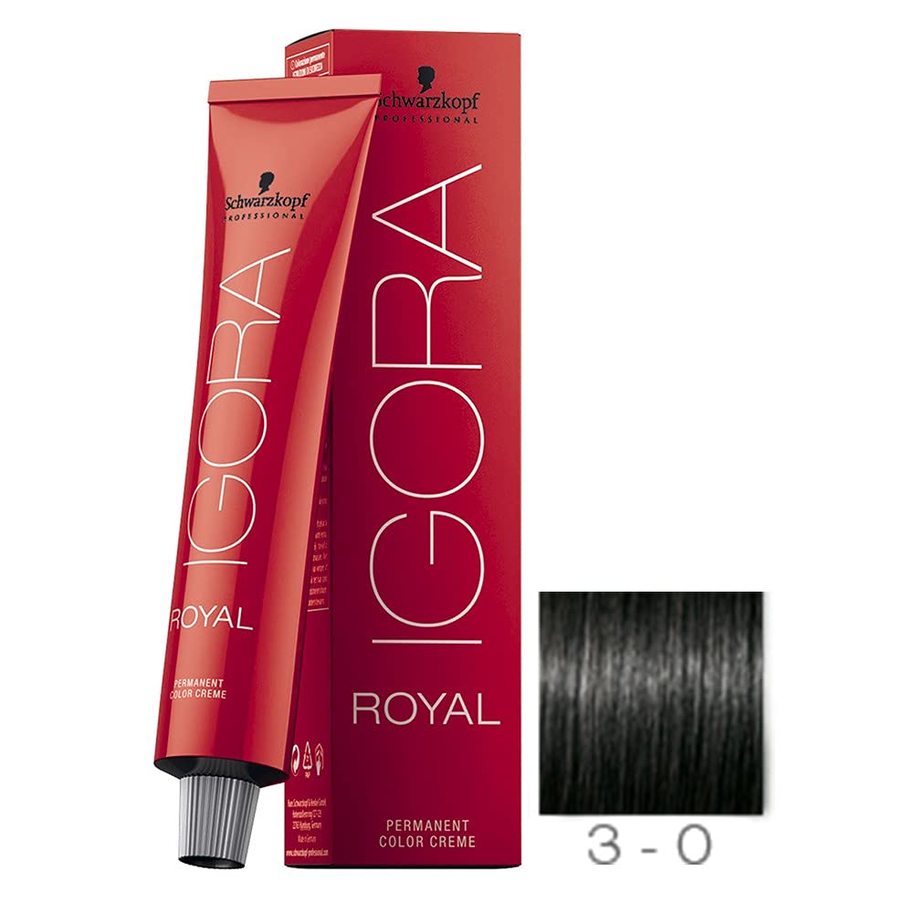 Schwarzkopf Igora Royal 3-0 application shows creamy texture for easy even color on hair.