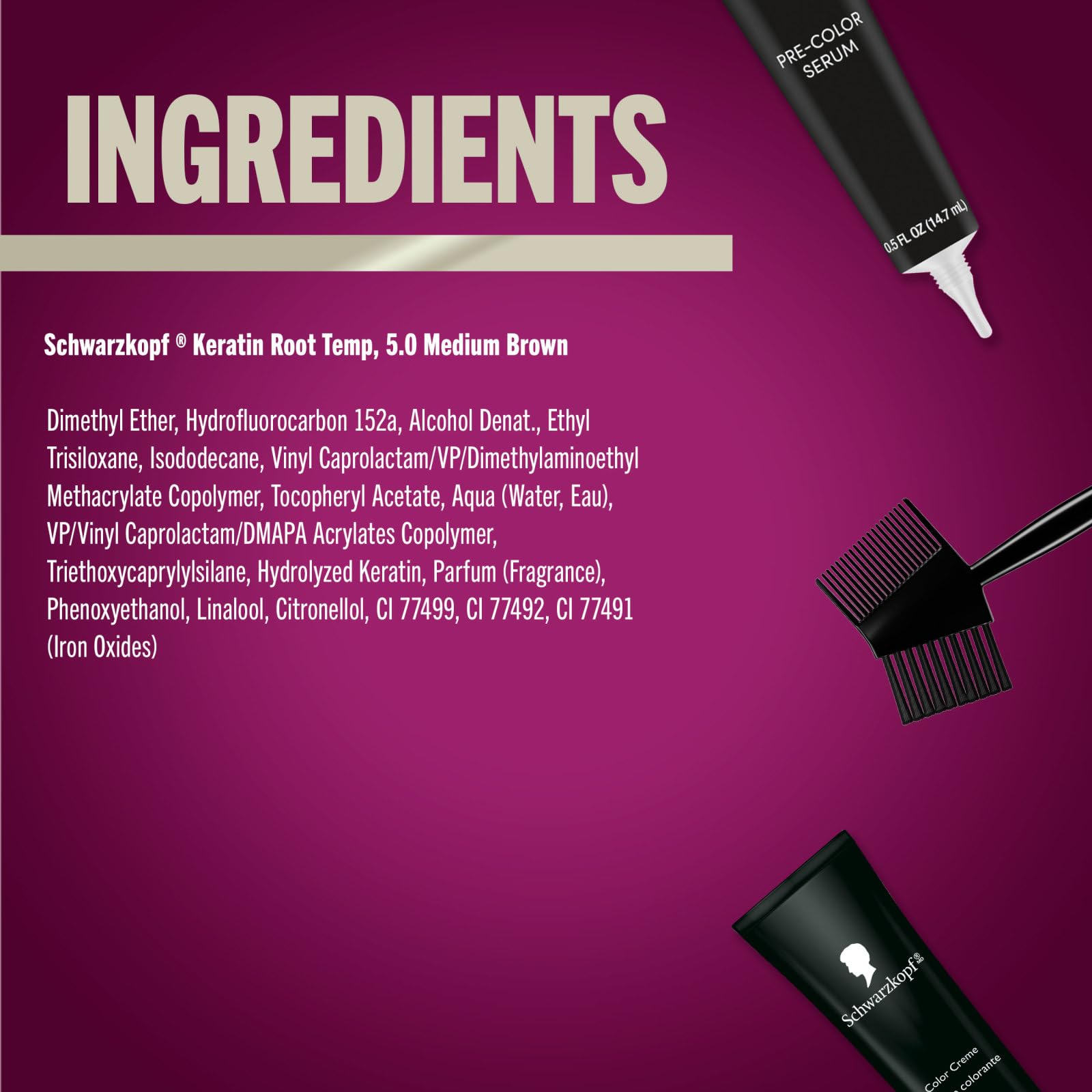Schwarzkopf Keratin Color Root Spray leaves a soft, non-sticky finish