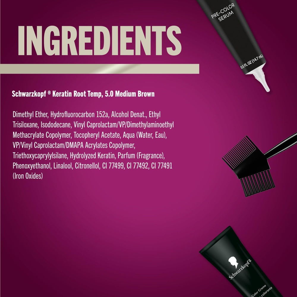 Schwarzkopf Keratin Color Root Spray leaves a soft, non-sticky finish