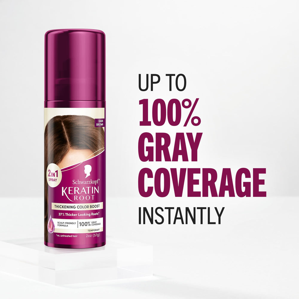 Schwarzkopf Keratin Root Spray dries fast for easy on-the-go use