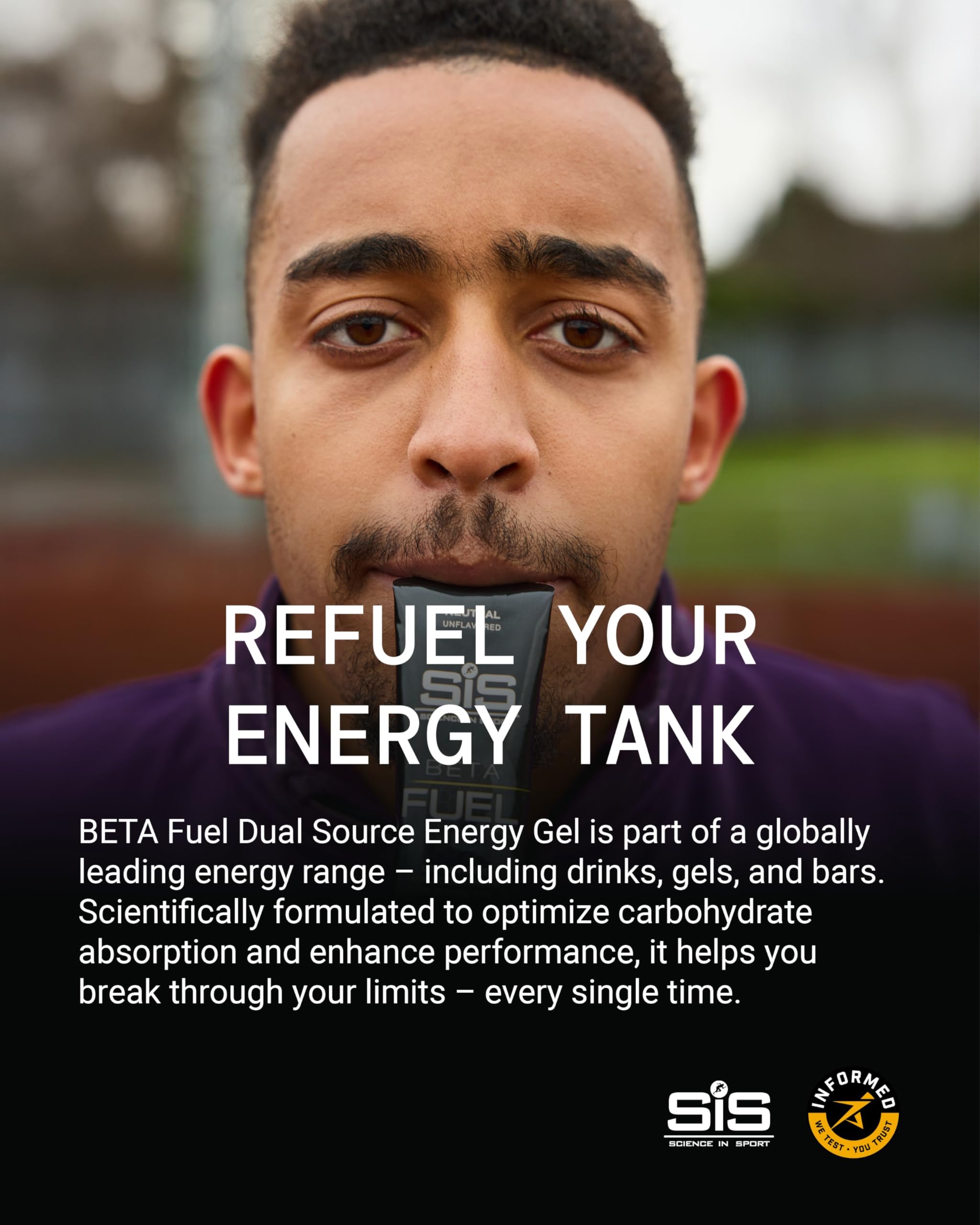Science in Sport BETA Fuel Gel on-the-go pack provides portable energy when you need it most.