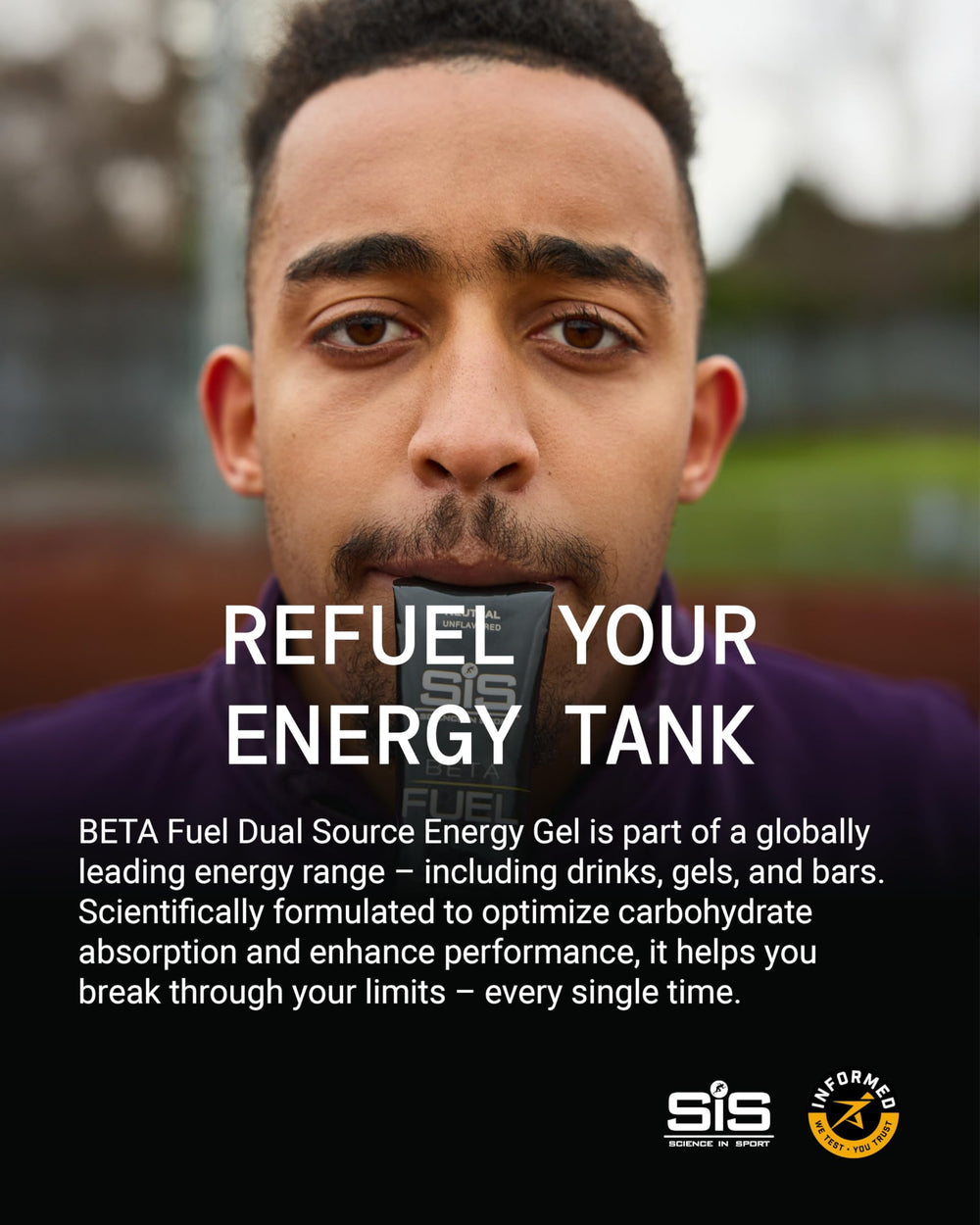 Science in Sport BETA Fuel Gel on-the-go pack provides portable energy when you need it most.