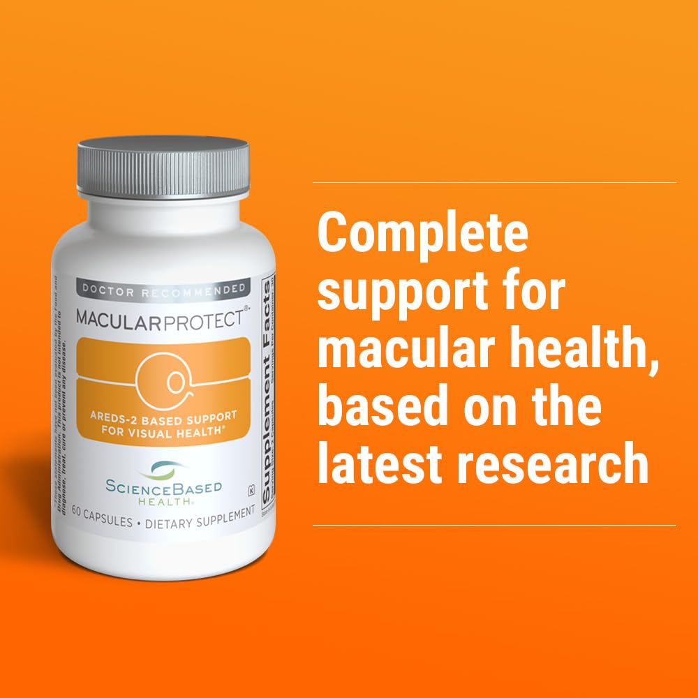 Closeup of MacularProtect AREDS2 capsules ready to take