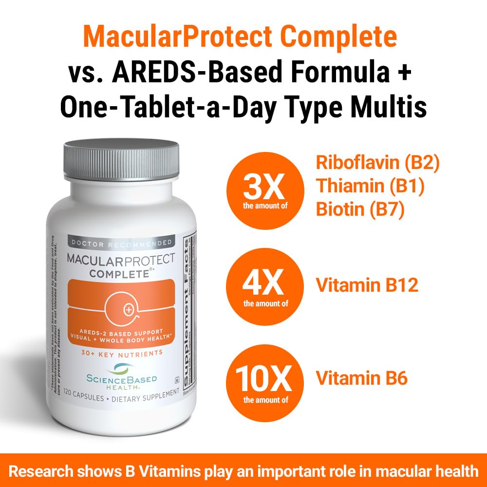 ScienceBased Health MacularProtect Complete bilberry and grape seed contribute to eye-friendly antioxidant support.