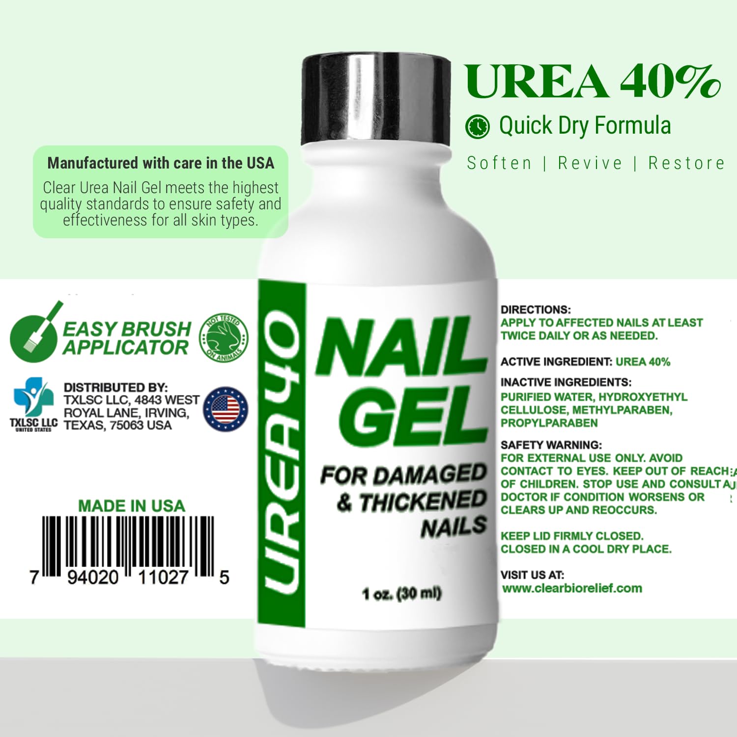Scientific Solutions Global Urea Nail Gel 40% concentration offers high potency care