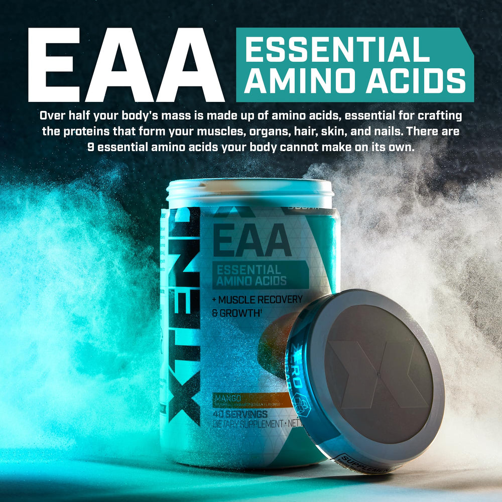 Athlete recovering after workout with Xtend EAA mango
