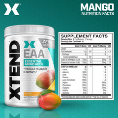 Scivation Xtend EAA mango serving scoop for precise intra-workout dosing