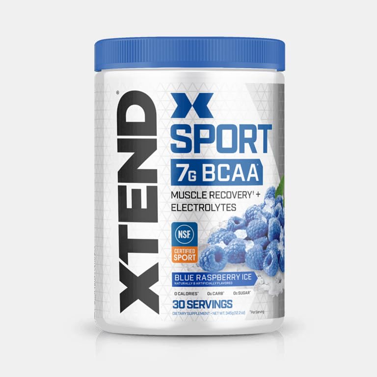 Close-up of the label highlighting NSF Certified for Sport and electrolyte blend.