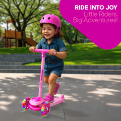 Scooter Stars lean-to-steer handle enables easy turning and balance.
