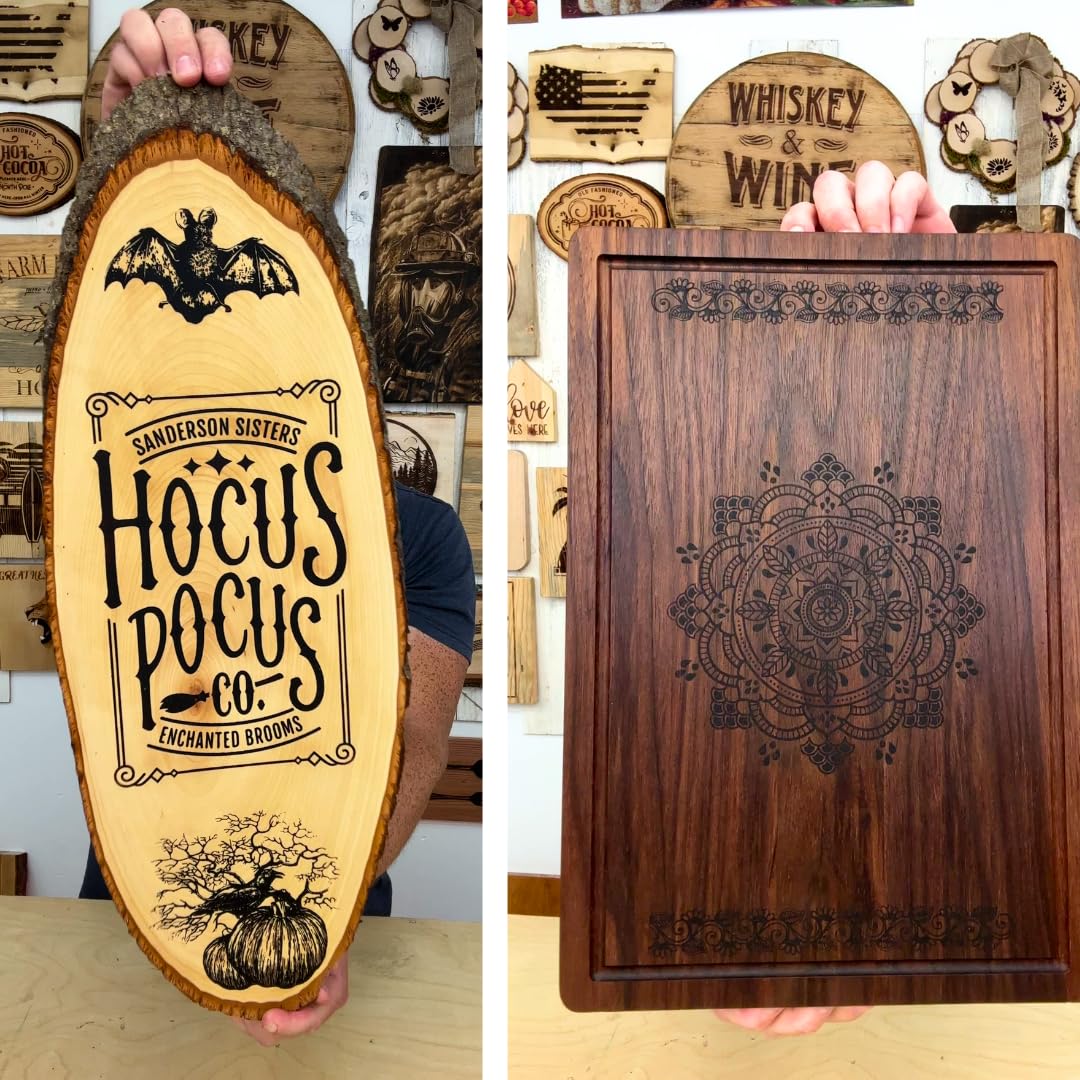Personalized cutting boards made with Scorch Marker Paint for safe kitchen projects.