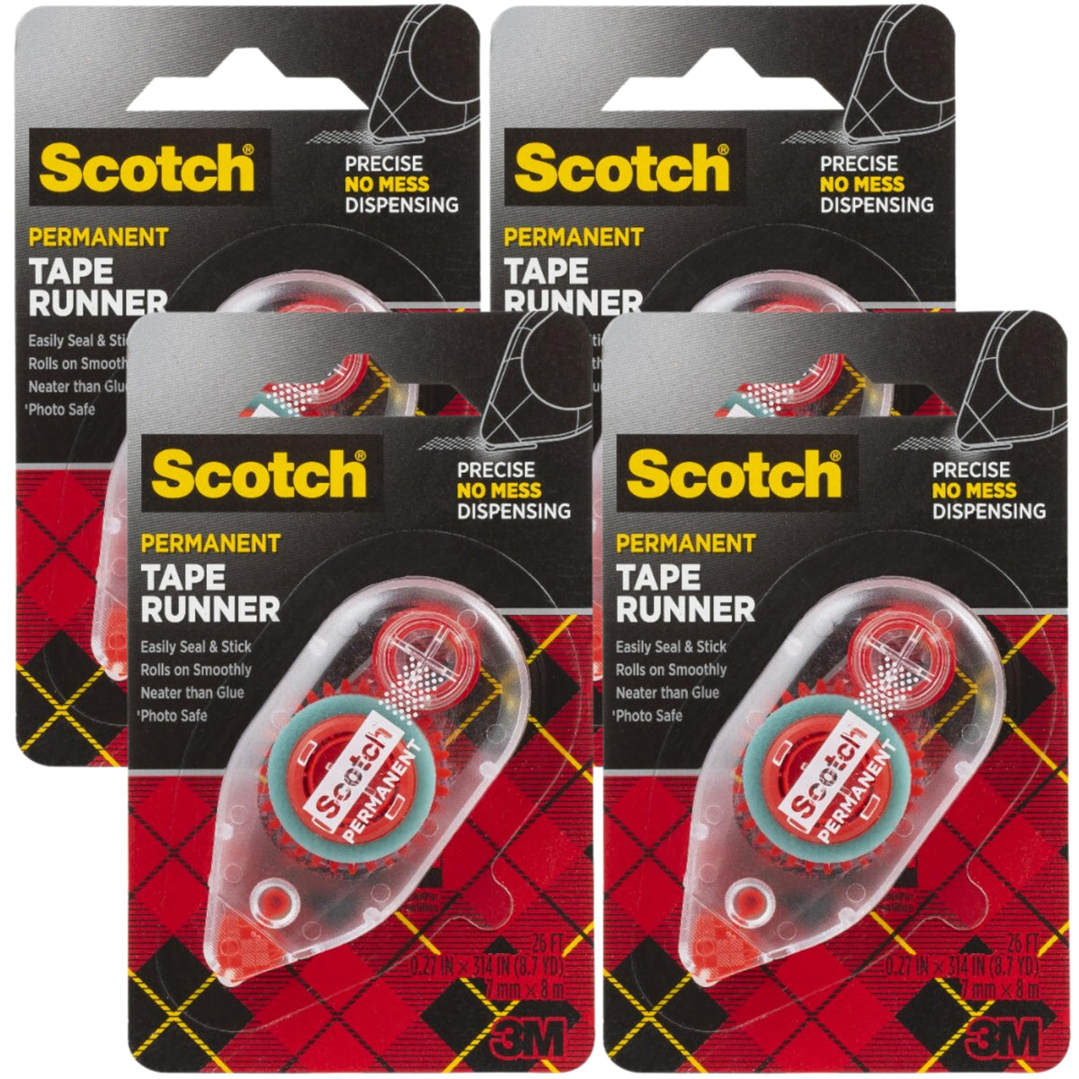 Scotch 6061 adhesive roller applying double-sided tape for clean scrapbooking