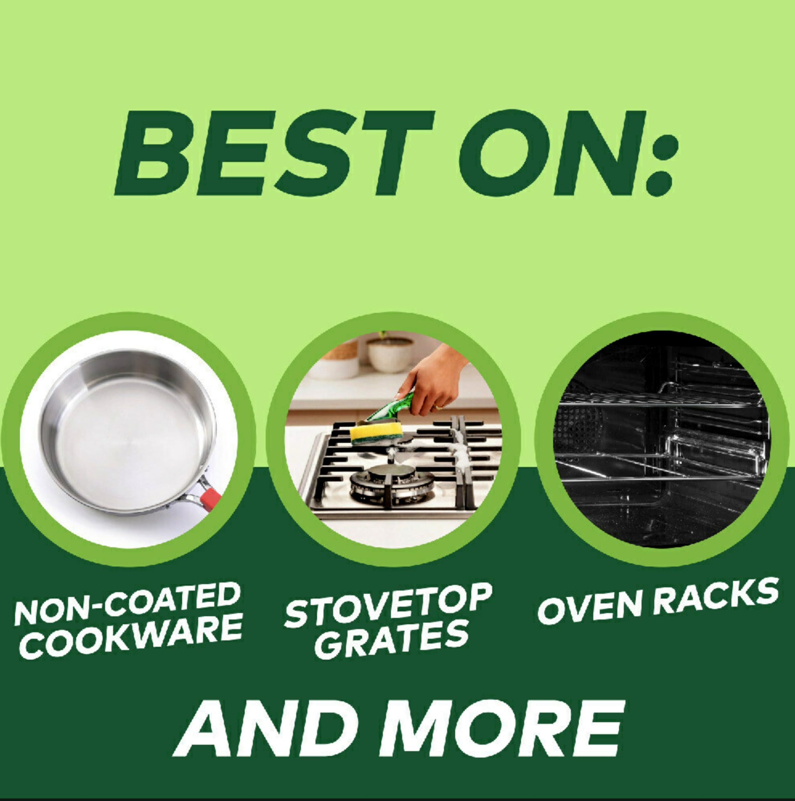 Scotch-Brite Dishwand scraper tool helps lift stuck-on food.