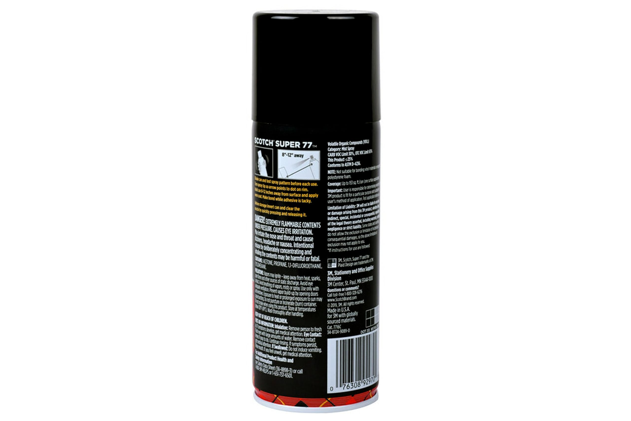 Scotch Super 77 bonds cardboard for crafts and packaging