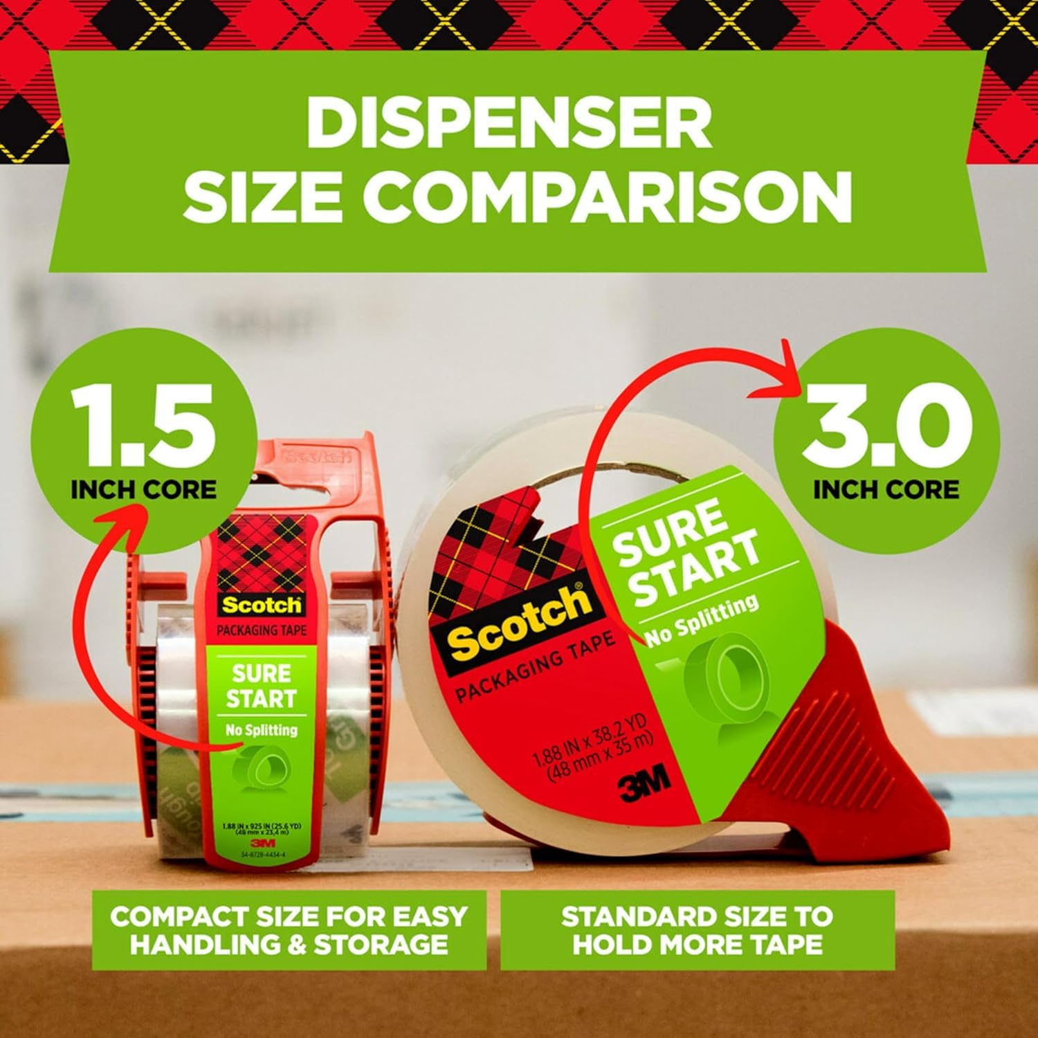 Scotch Sure Start packing tape easy start helps speed packing