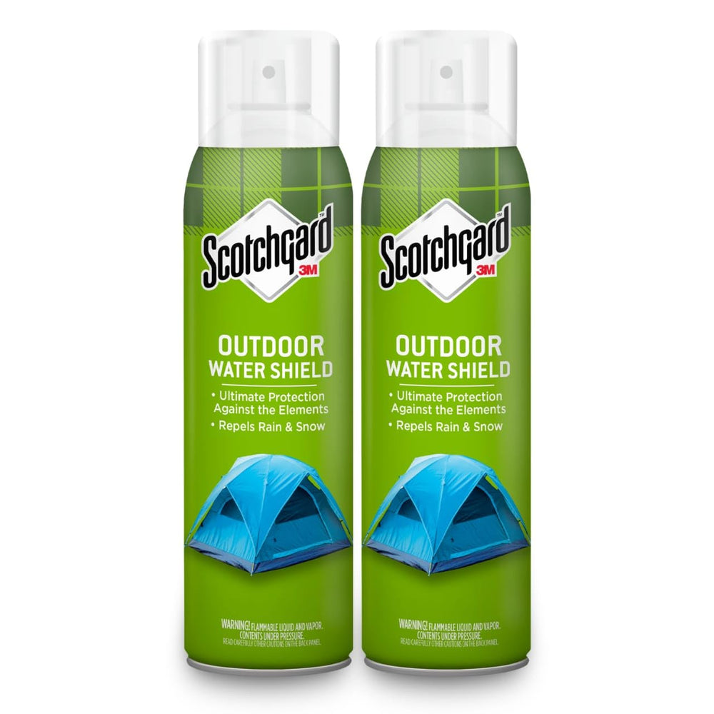 Scotchgard Heavy Duty Water Shield on tents beads water for dry camping